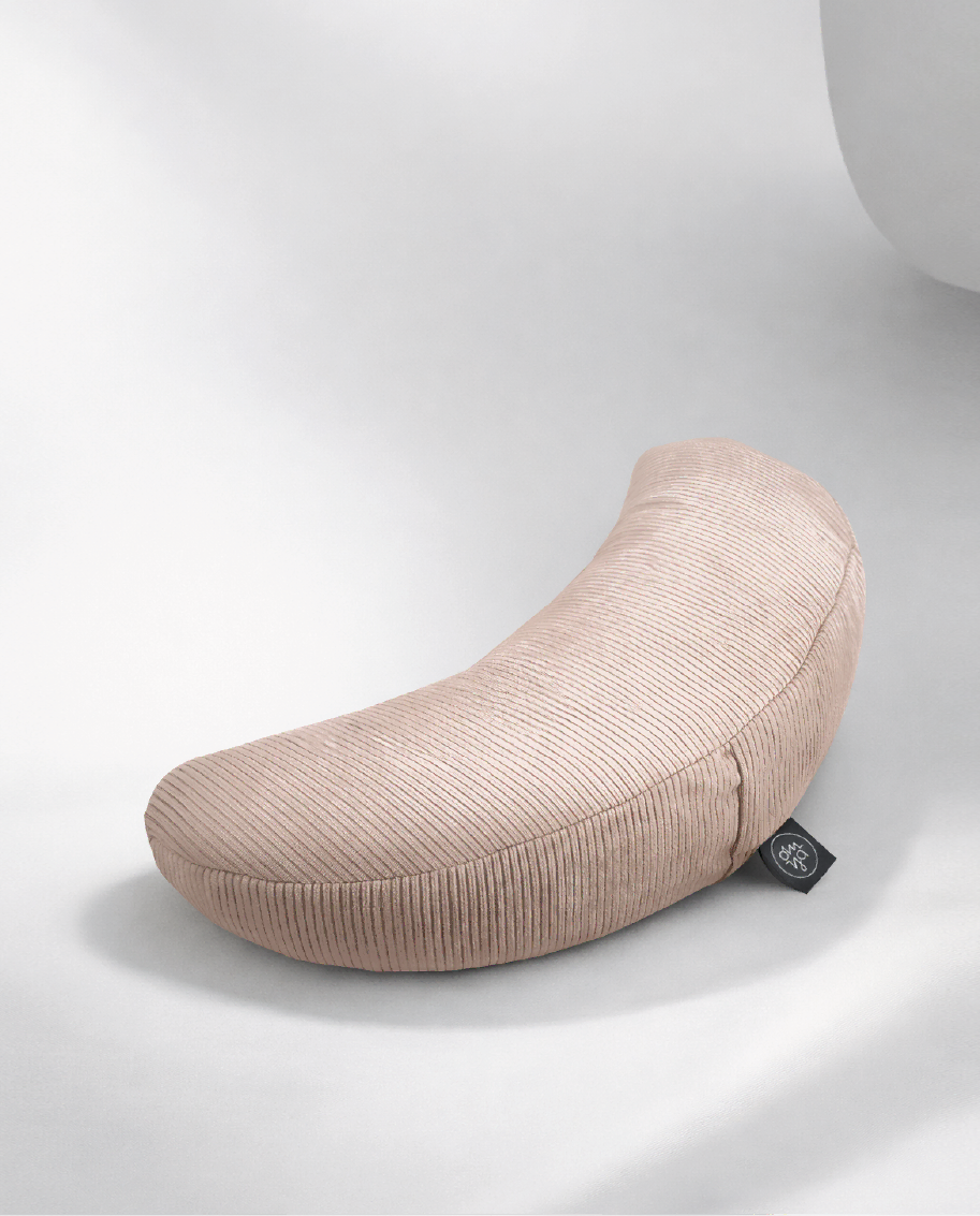 Design Yoga Halbmond Kissen - Blush Cord