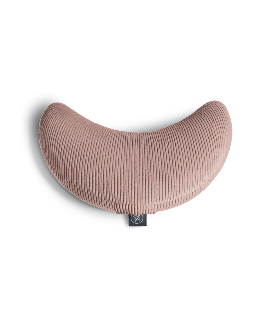 Design Yoga Half Moon Cushion - Blush Cord